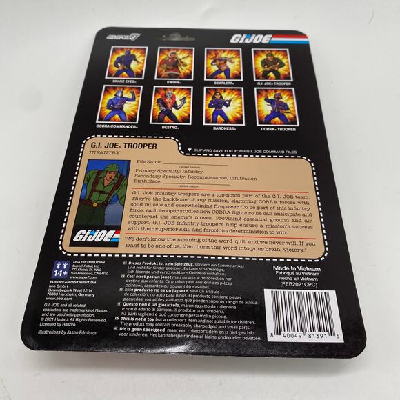 G.I. Joe Super7 3.75" Action Figure Trooper Infantry Pink Skin New Sealed - Picture 4 of 5